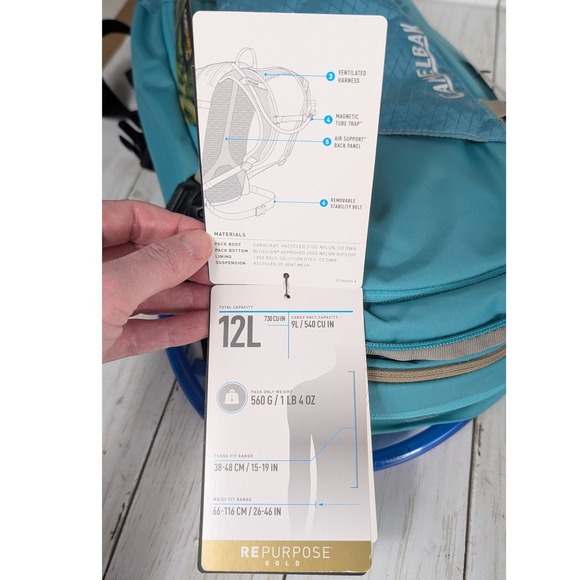 CamelBak M.U.L.E. 12 Hydration Backpack Womens Teal Blue Hiking MTB NEW - Picture 7 of 8